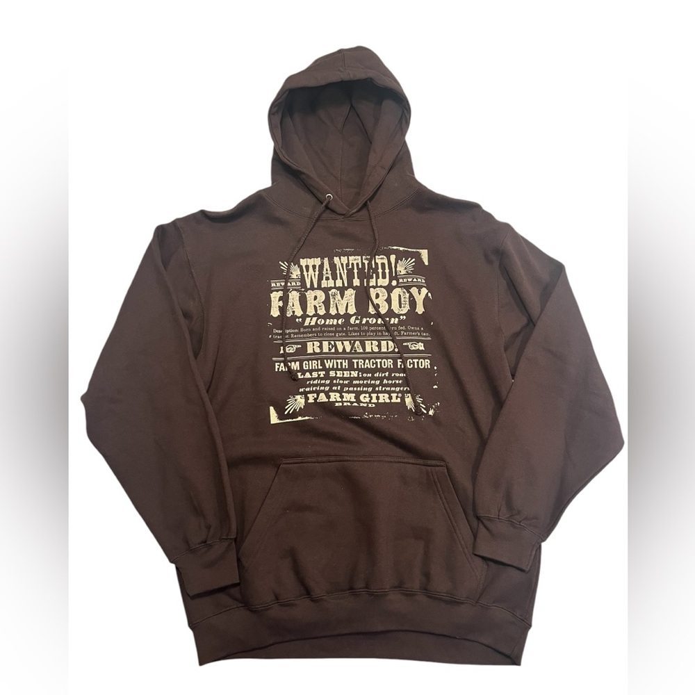 NWT Farm Girl “Wanted Farm Boy” Hoodie Size M
